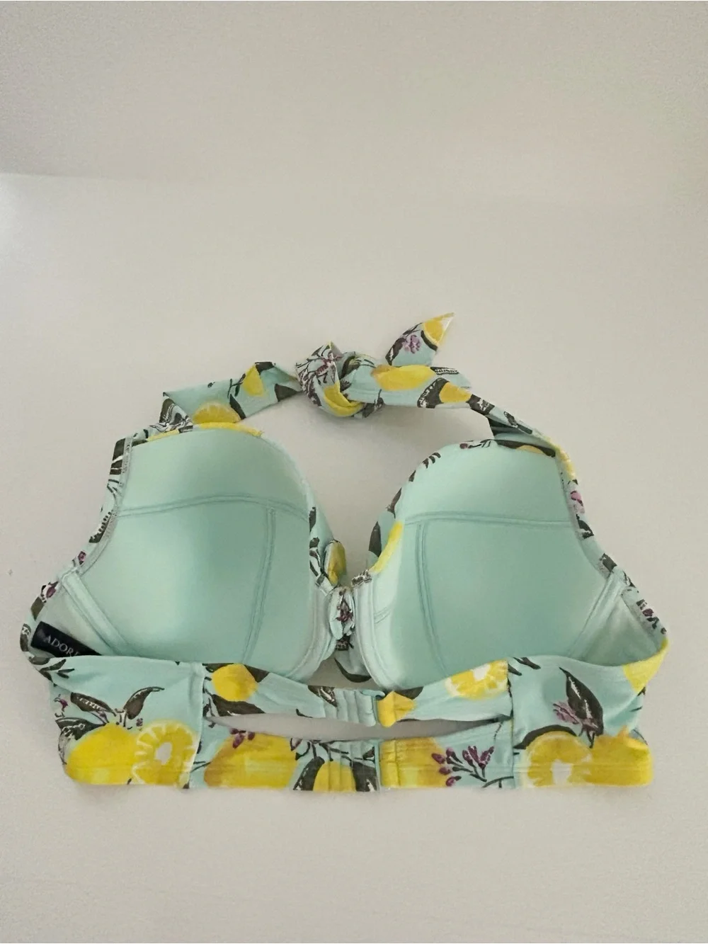 Adore Me Shelby Contour Bikini Top Lemon Print | Size 40DD